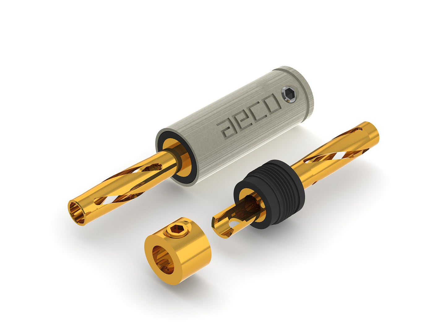 aeco ABP-1111 banana plug gold plated speaker cable connector audiophile Taiwan