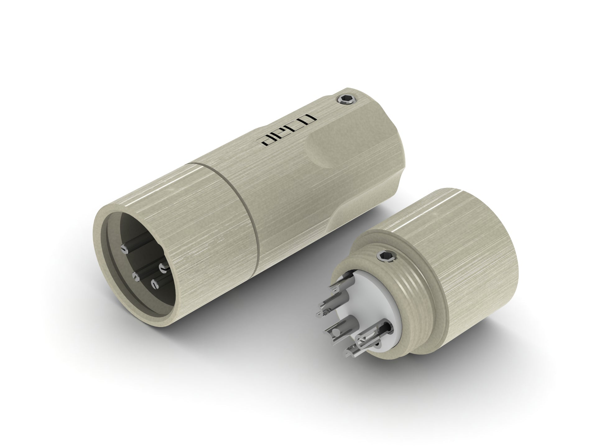 XLR 4 Pin Male AX4-1611R Rhodium Plated-aeco